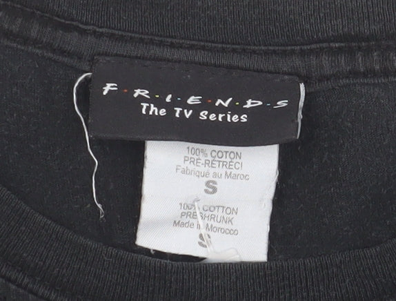 FRIENDS Men’s Black T-Shirt S Short Sleeve TV Show