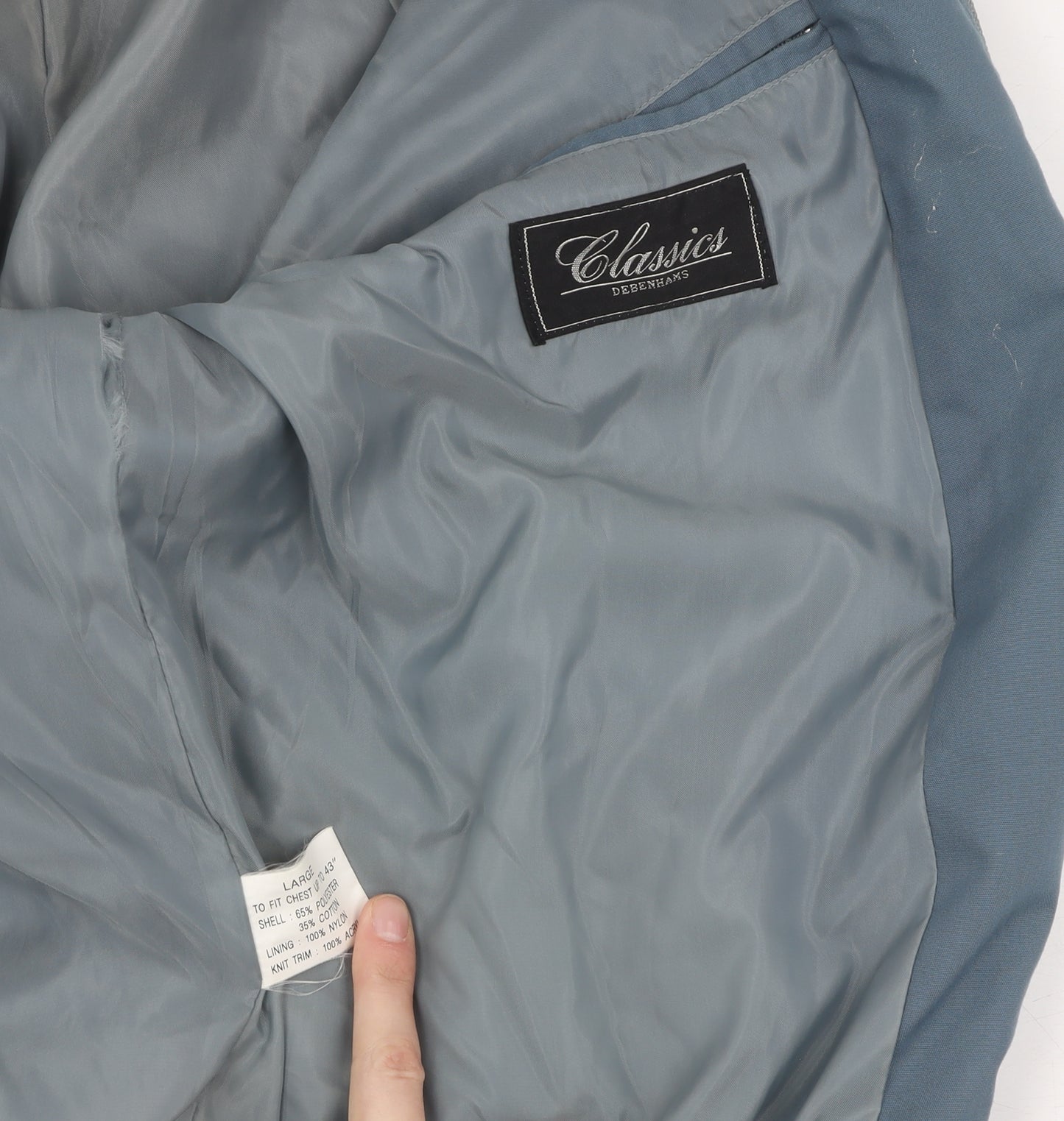 Debenhams Men's Blue Varsity Jacket L