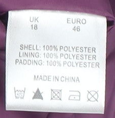 Dash Women's Purple Quilted Waistcoat, Size 18, Casual