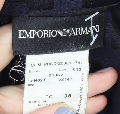 Emporio Armani Women's Black A-Line Midi Skirt Size 10