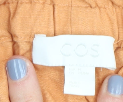 COS Women's Orange Knee Length Skirt Size 16