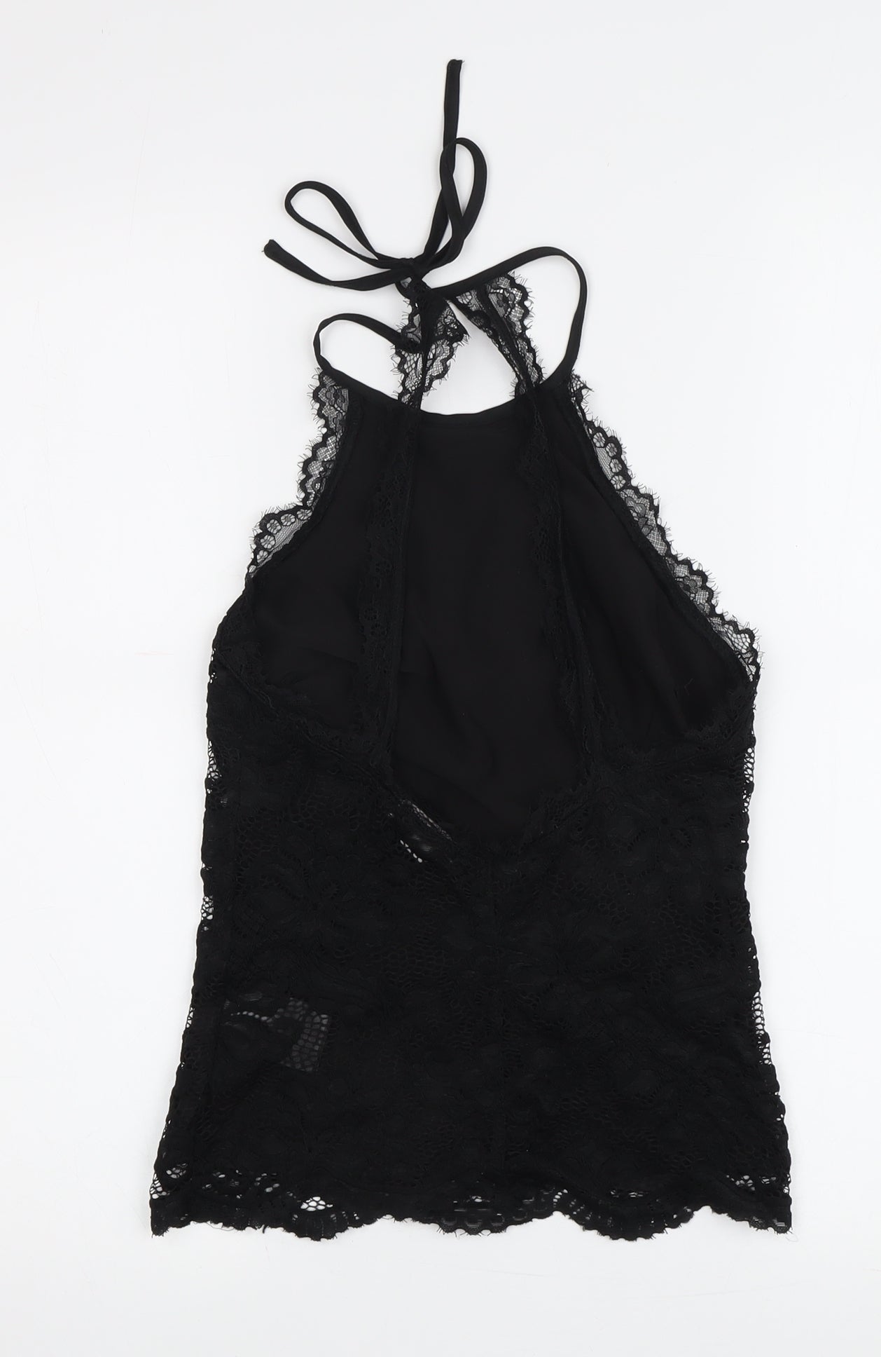 H&M Women's Black Lace Halter Camisole Tank Top