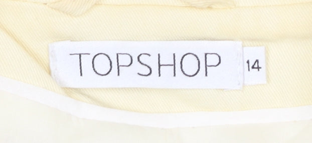 Topshop Women's Ivory Trench Coat Size 14 Classic Style