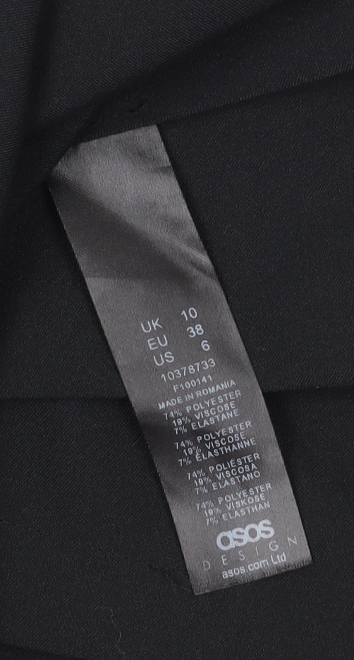 ASOS DESIGN Black Pleated Women's Skirt Size 10