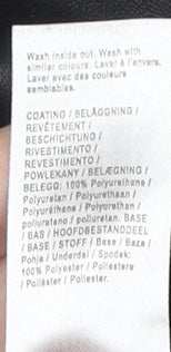 River Island Women's Black Leather Look Skirt, Size 16