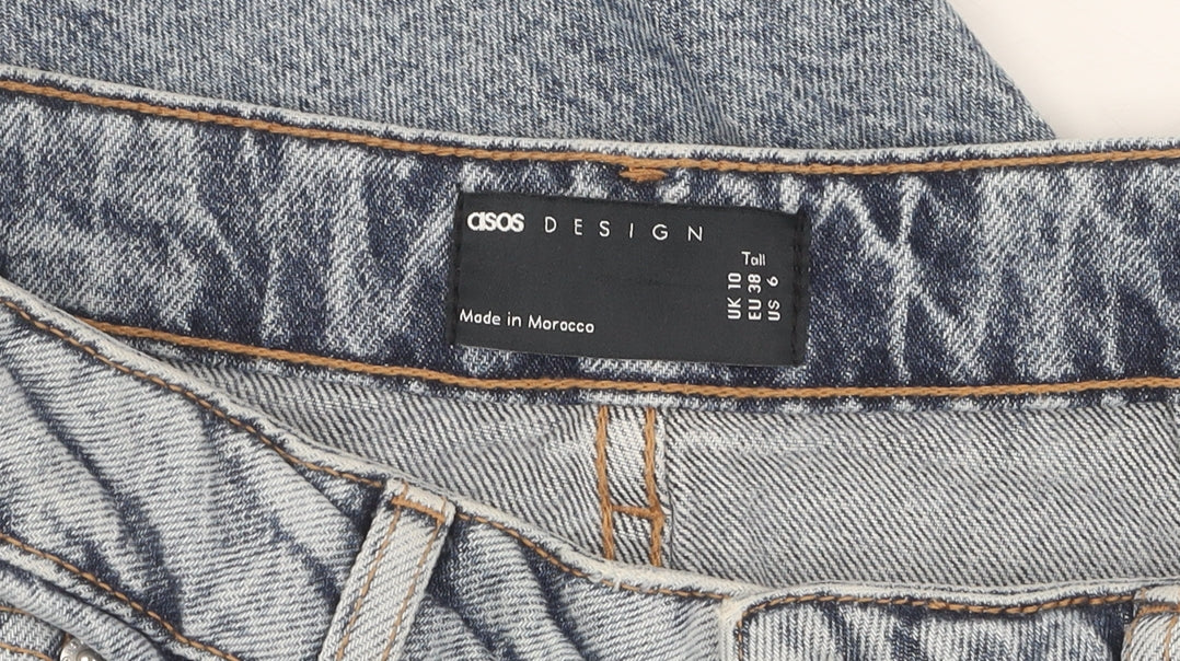 ASOS DESIGN Women's Blue Denim Pencil Skirt Size 10