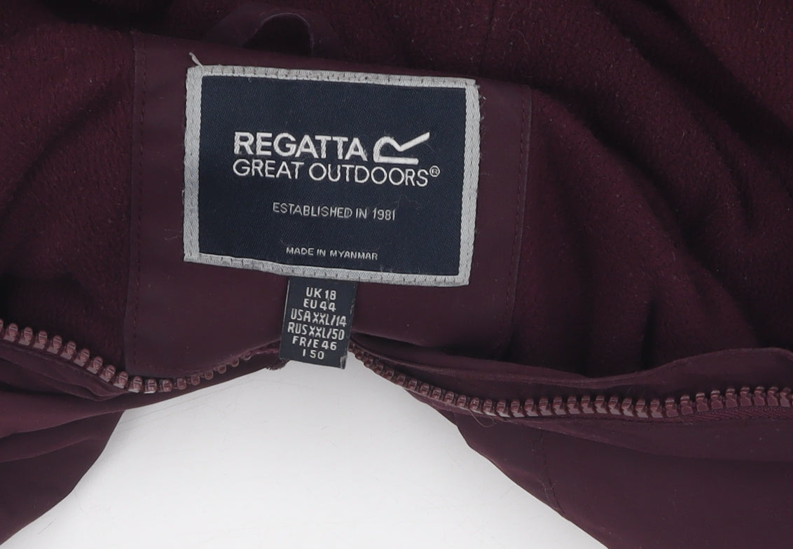 Regatta Women's Purple Parka Coat Size 18