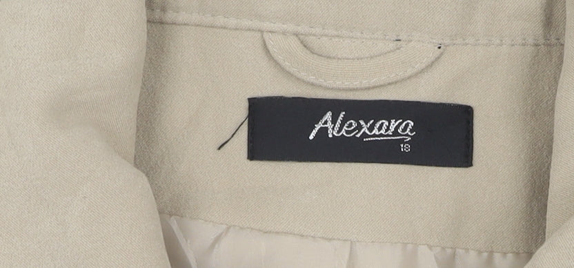 Alexara Women's Beige Zip Waistcoat Size 18 - Casual Elegance