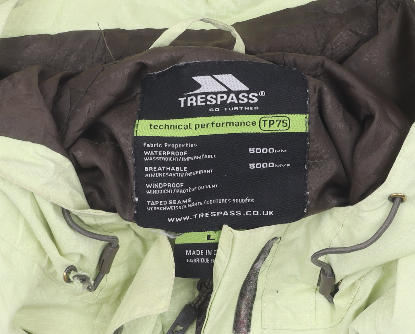 Trespass Women's Green Rain Coat Jacket L