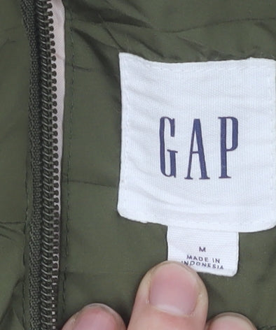 Gap Women's Green Puffer Waistcoat Size 10