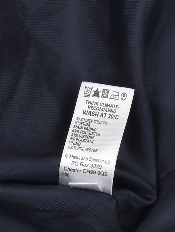 Marks and Spencer Black Sheath Dress, Size 14, Knee Length