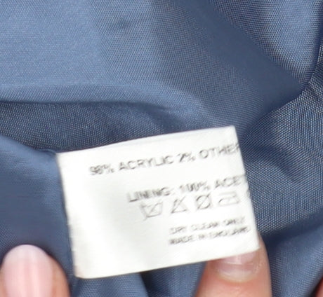 Denim Wardrobe Women's Blue Tweed Jacket Size 10