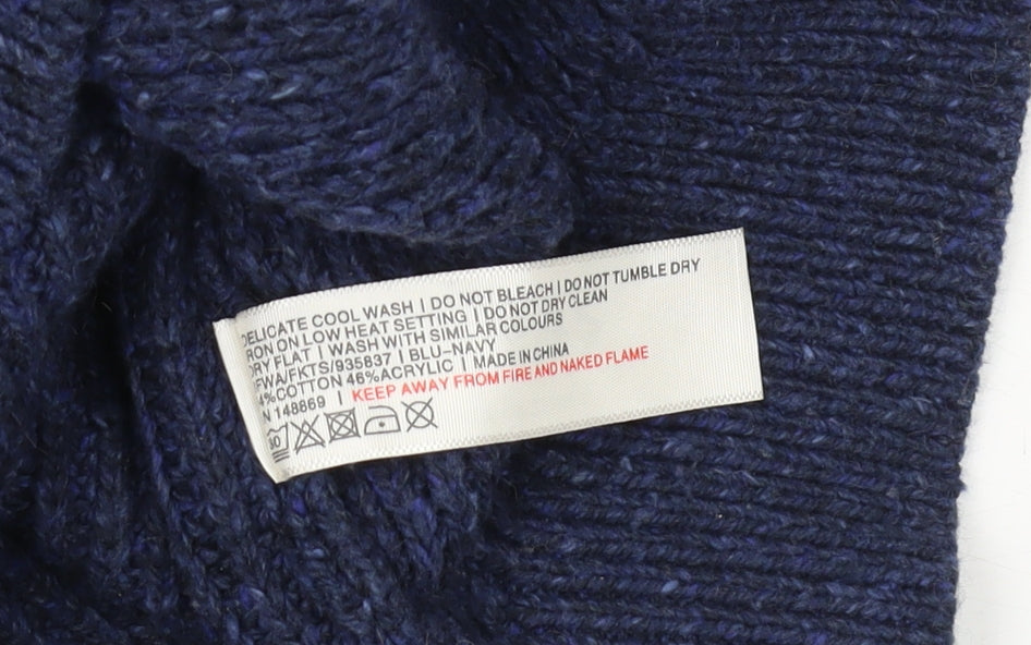 Fat Face Women's Blue Cable-Knit Pullover Jumper Size 14