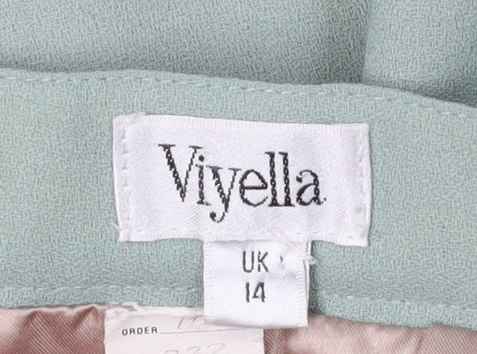 Viyella Women's Green Knee Length Pencil Skirt UK 14