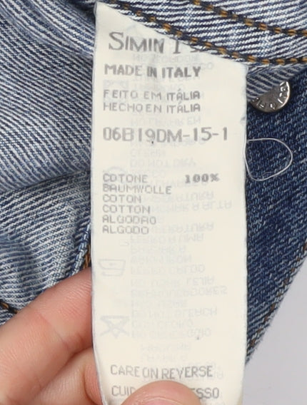 Armani Jeans Women's Blue Denim Jacket - Size 22