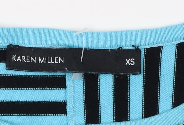 Karen Millen Women's Blue Striped Pullover Jumper XS