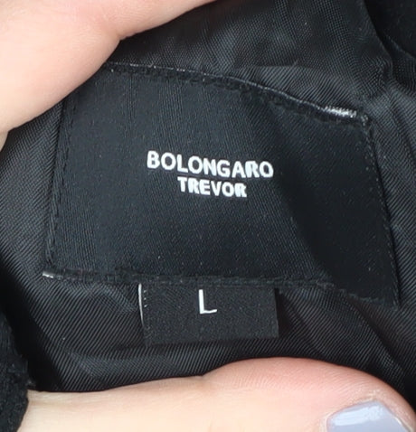 Bolongaro Trevor Women's Black Wool Overcoat, Size L