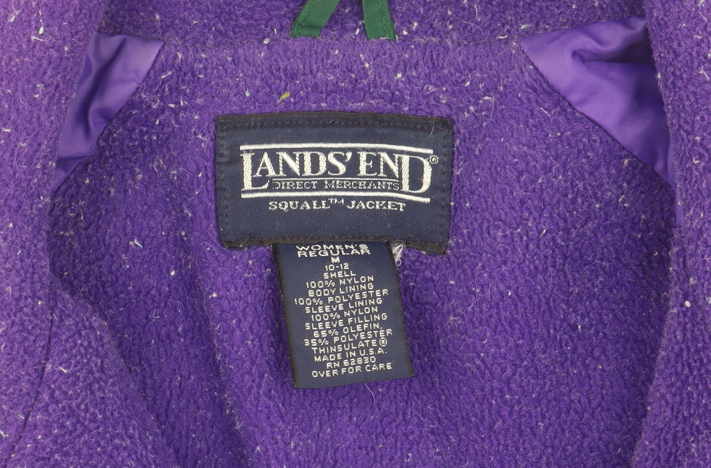 Lands' End Women's Green Jacket M Casual Winter