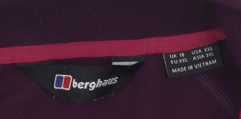 Berghaus Women's Purple Fleece Jacket Size 18