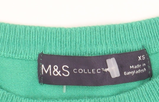 Marks and Spencer Women's Green XS Pullover Jumper