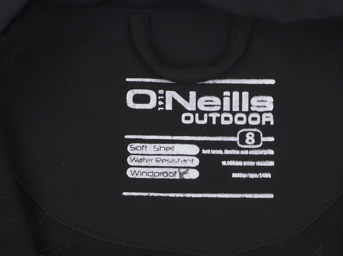 O Neills Women's Black Soft Shell Jacket Size 8