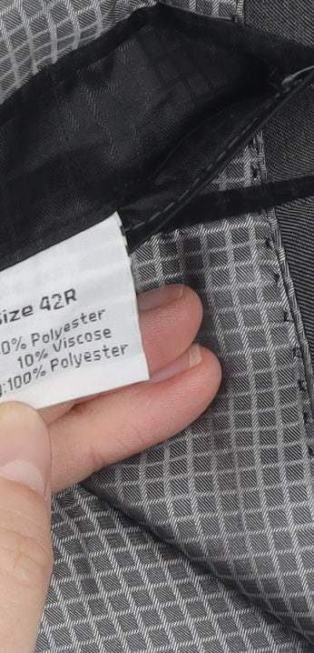 1860 Men's Grey Suit Jacket Size 42 Regular Formal