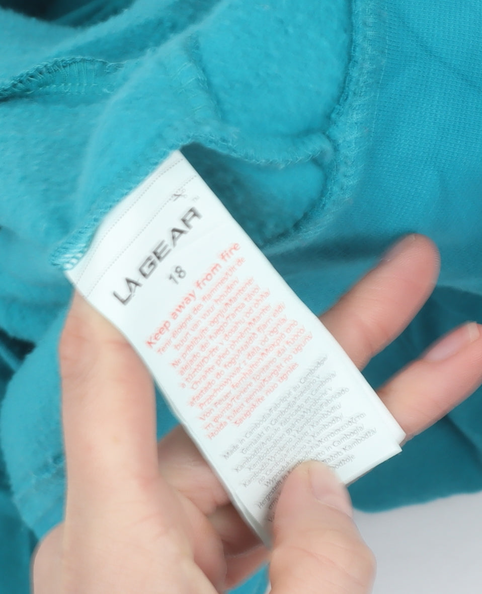 LA Gear Women's Blue Full Zip Hoodie Size 12