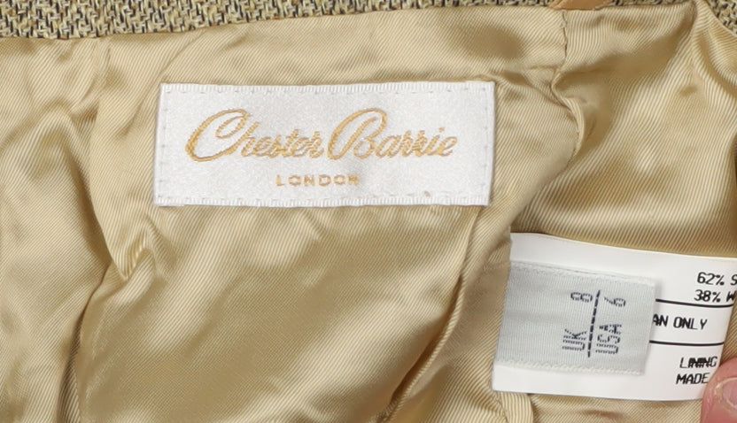 Chester Barrie Women's Beige Wool Silk Pencil Skirt UK 8