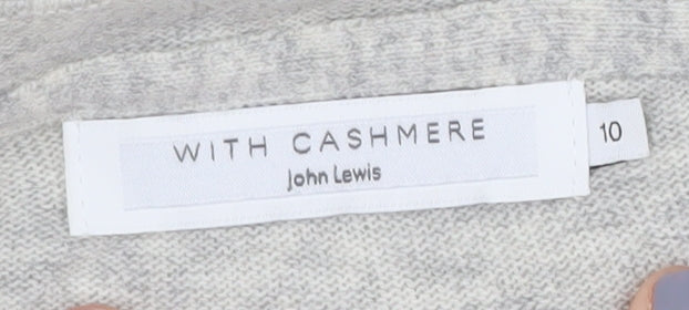 John Lewis Women's Grey Cashmere Blend Pullover Jumper
