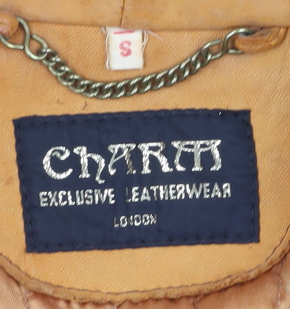 Charra Unisex Brown Leather Overcoat - Small