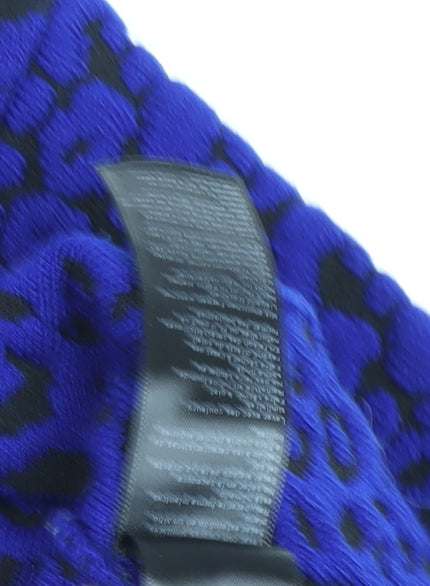 Topshop Women's Blue Animal Print Slim Fit Pullover Jumper Size 10
