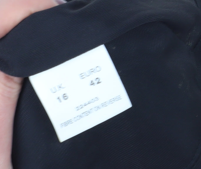 Eastex Women's Black Floral Blouse Size 16