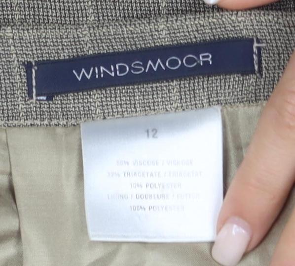 Windsmoor Women's Beige Midi Pencil Skirt Size 12