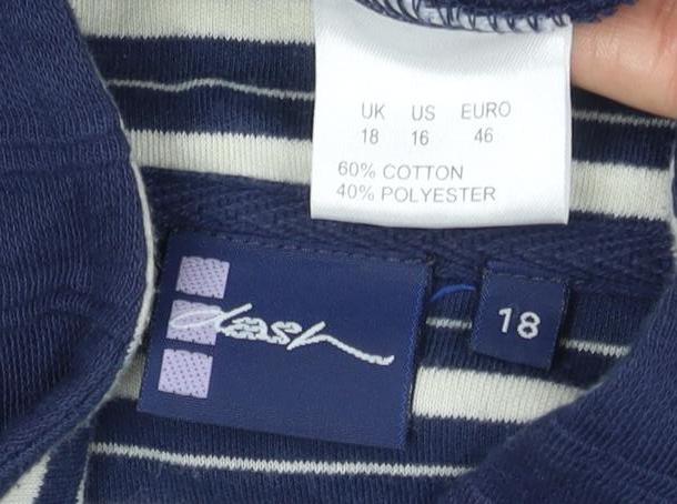 Stylish Women's Blue Full Zip Sweatshirt 18