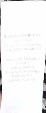 Miss Selfridge Women Black Cropped Stripe T-Shirt Size 6