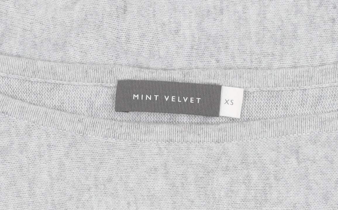 Mint Velvet Women's Grey XS Heart Pullover Jumper