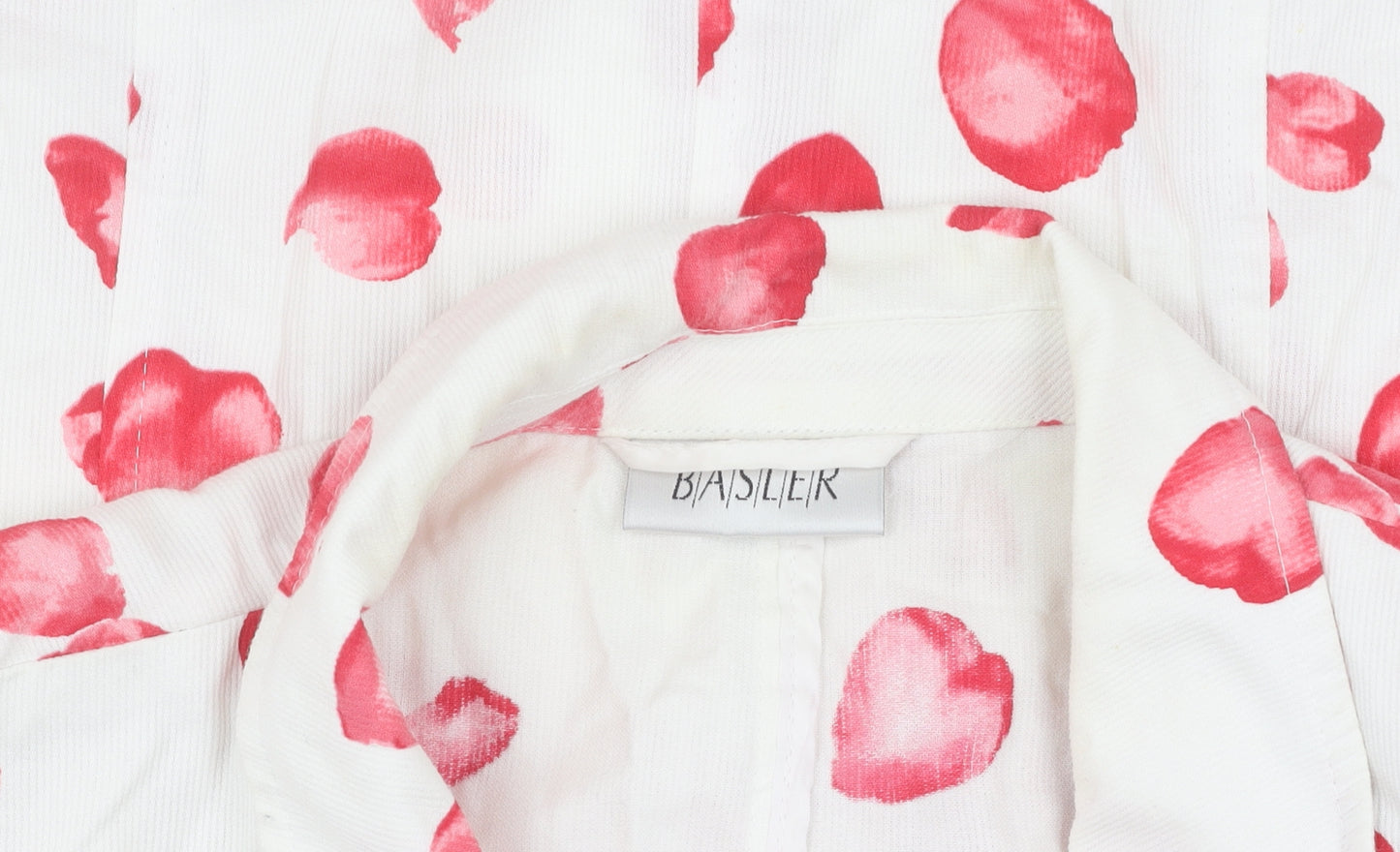 Basler Women's White Floral Blazer Size 18 Cotton