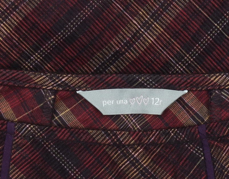 Marks and Spencer A-Line Plaid Skirt Women Multicoloured 12