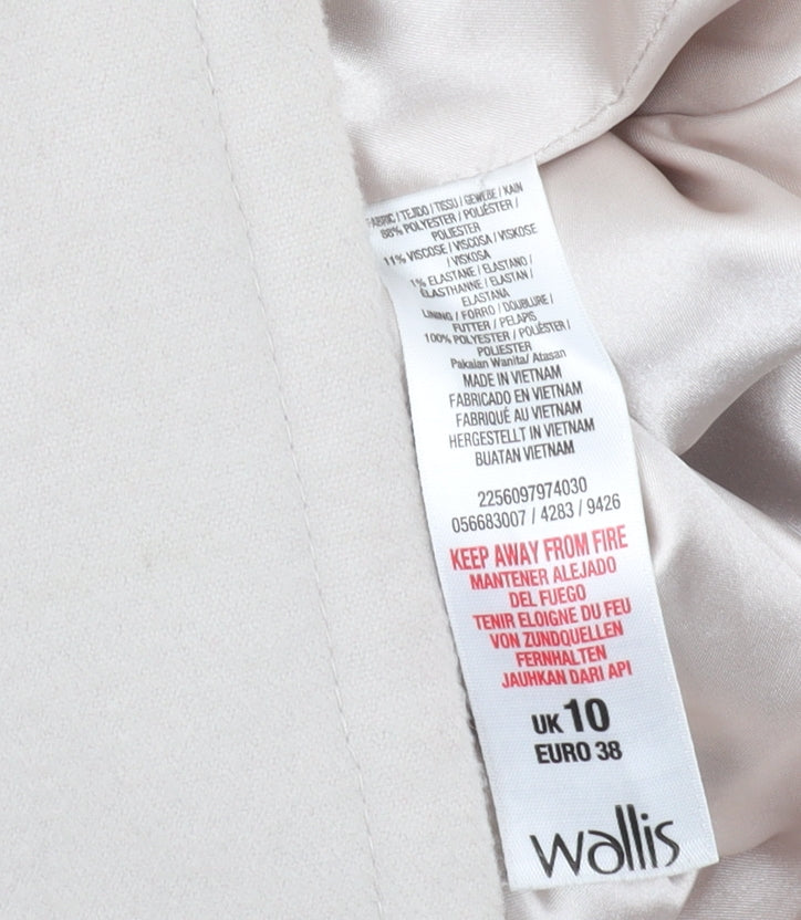 Wallis Women's Beige Mid-Length Coat Size 10