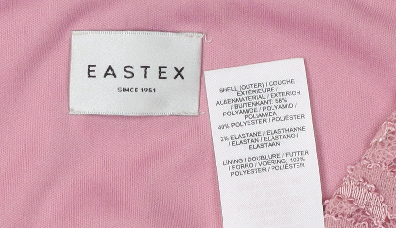 Eastex Women's Pink Lace Top Size 10 Short Sleeve