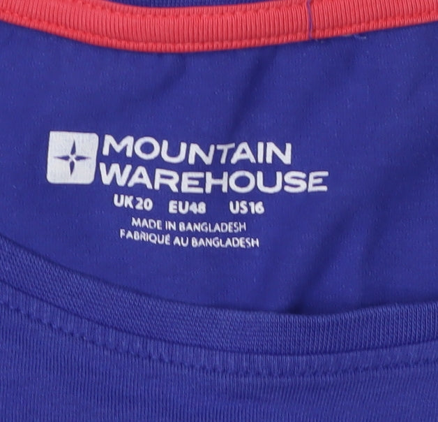 Mountain Warehouse Women's Blue T-Shirt, Size 20