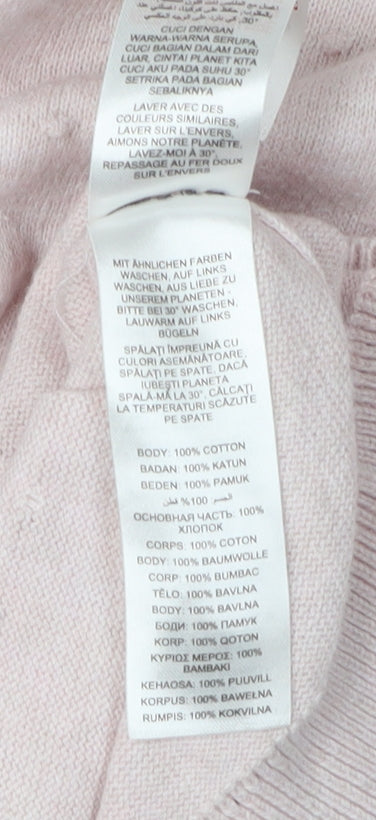 RJR. John Rocha Women's Pink Cotton Pullover Jumper Size 10