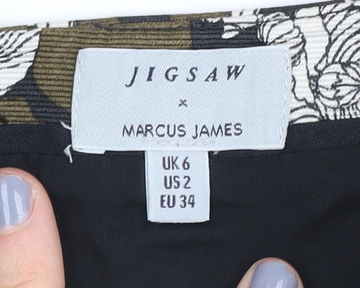 Jigsaw Women's Floral Pencil Skirt, Size 6, Multicoloured