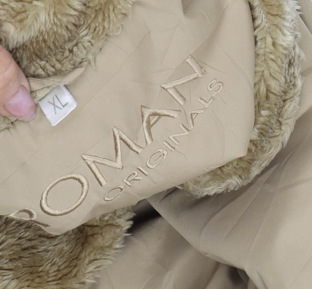Roman Originals Women's Beige Coat XL Classic Overcoat
