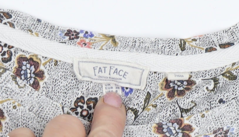 Fat Face Women's Floral T-Shirt, Size 6, Relaxed Fit
