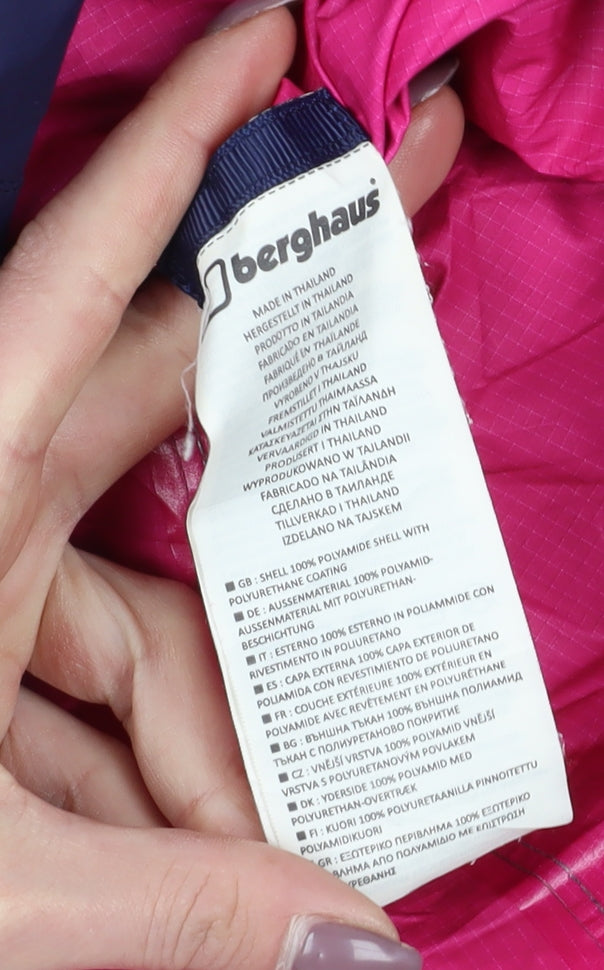 Berghaus Women's Blue Mid-Length Rain Jacket, Size 14, Waterproof