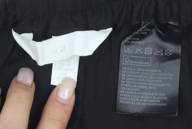 H&M Women's Black Midi Flare Skirt Size 8