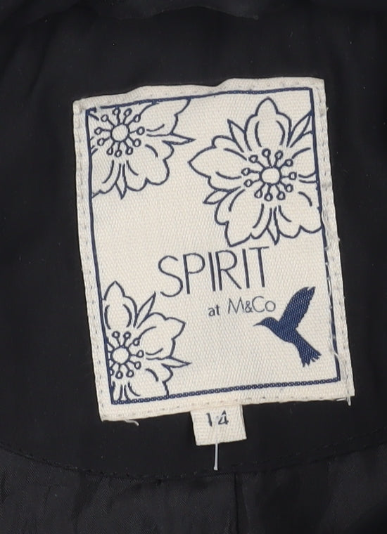 M&Co Women's Black Quilted Jacket Size 14