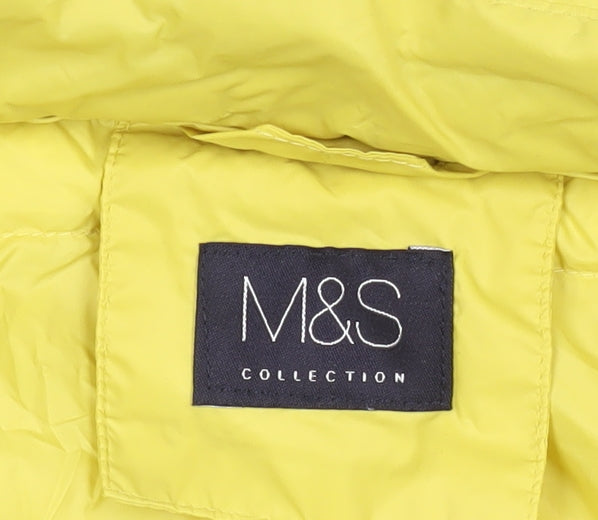 Marks and Spencer Yellow Sleeveless Waistcoat, Size 22