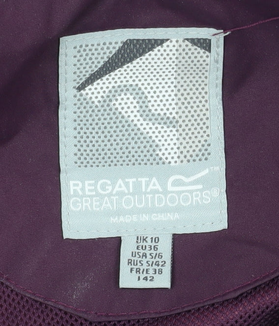 Regatta Women's Purple Rain Jacket, Size 10, Hooded